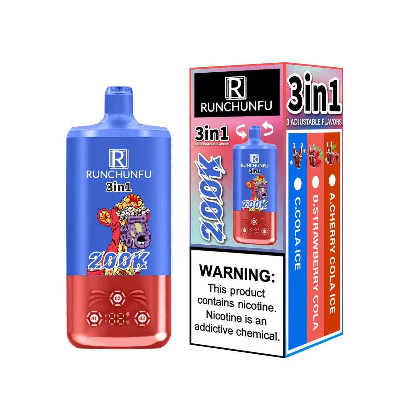 RUNCHUNFU 200K PUFFS Italy Wholesale - onevapepen