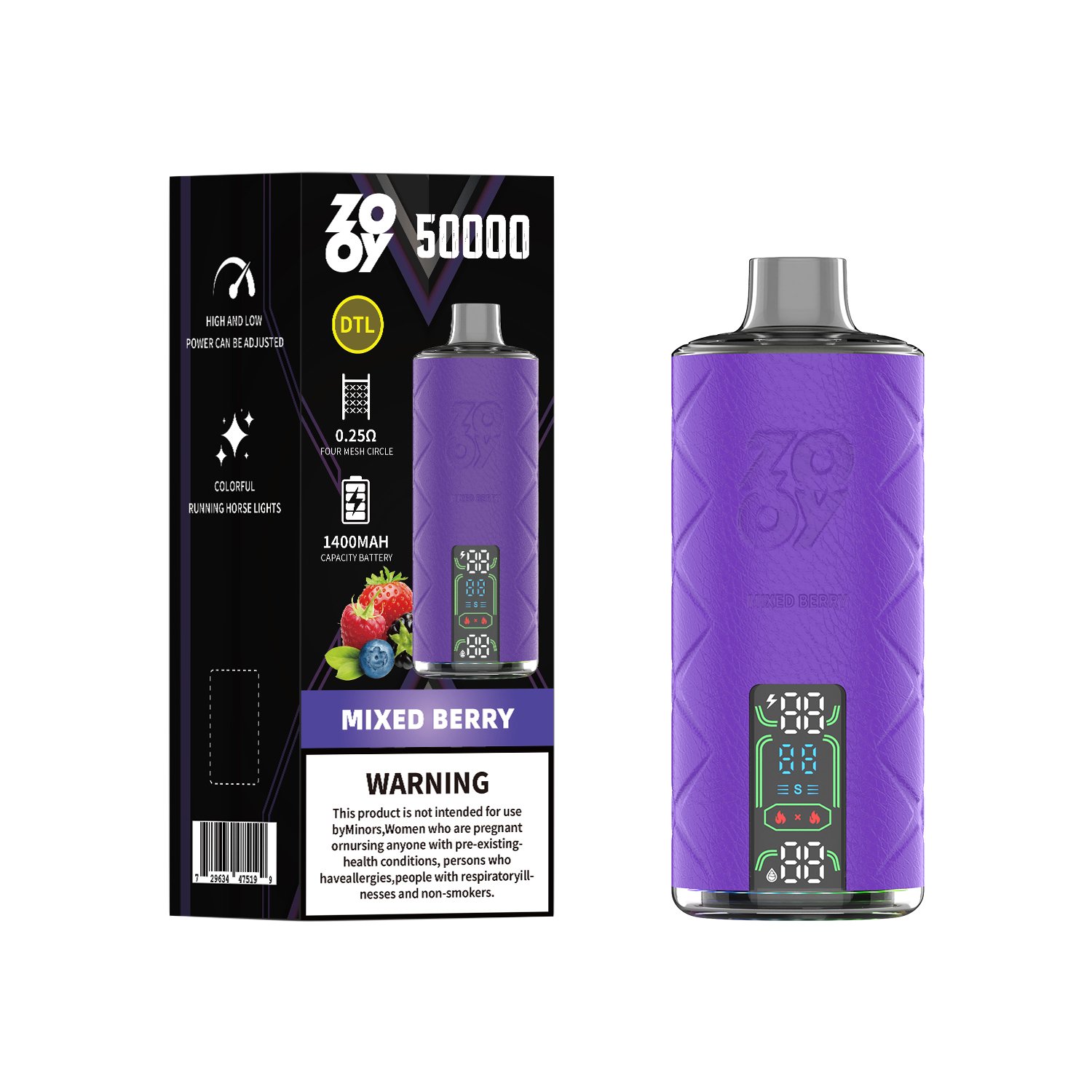 Zooy Shisha 50000 Puffs Zooy Shisha 50000 Puffs DTL BIG CLOUD - Image 1