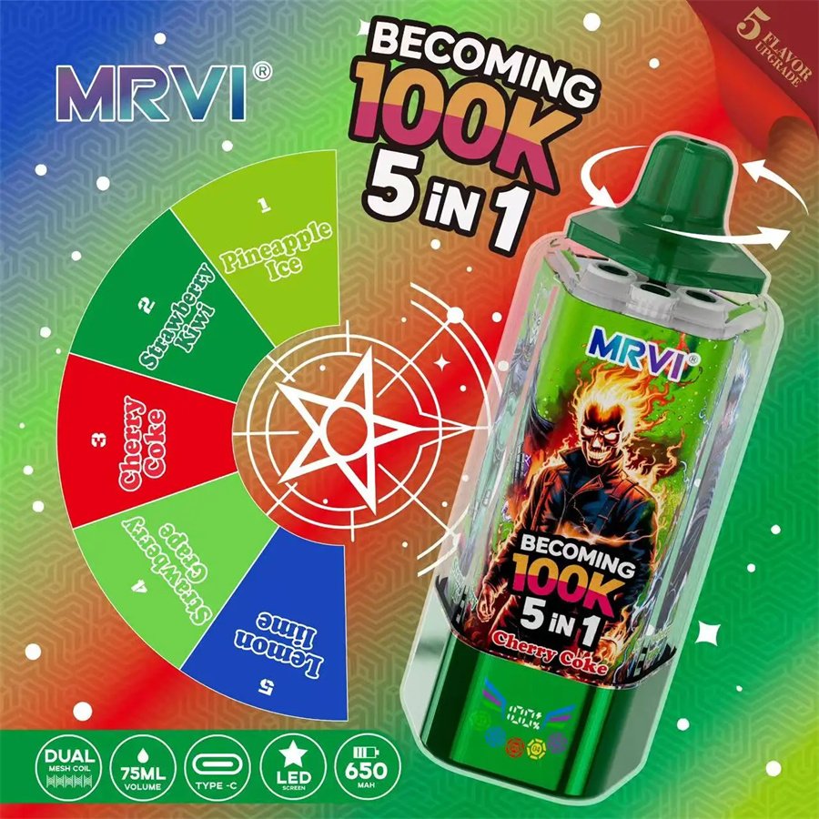 MRVI Becoming 100K MRVI Becoming 100K 5 in 1 Puffs Poland - Image 1